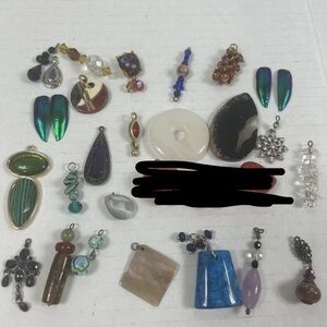 Boho Focal Points Mixed Lot Stones Unique Pendants And Jewelry Making Findings